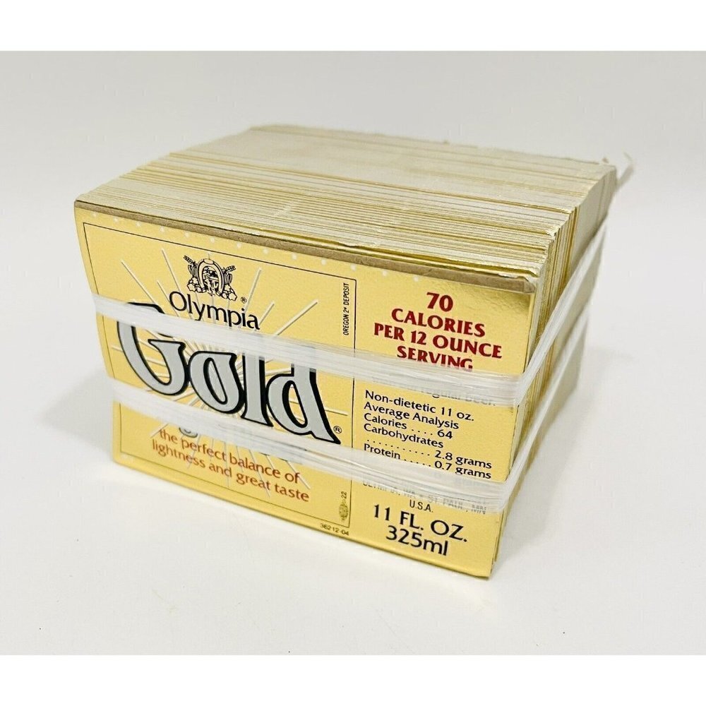Vintage Olympia Gold Beer Bottle Paper Labels 11oz Pack 1000 Brewing Co.